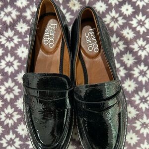 Franco Sarto Patent Leather Black Loafers SZ 6.5 Never Worn